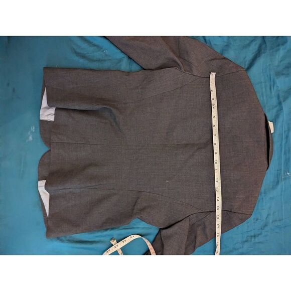 CALVIN Klein grey stretch blazer one button sz p nwt - Picture 8 of 9